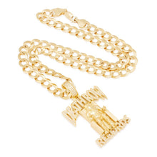 Load image into Gallery viewer, 14K Solid Gold And Diamond King Ice x Death Row Logo Necklace