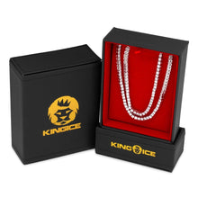 Load image into Gallery viewer, 3mm White Gold Tennis Choker Set