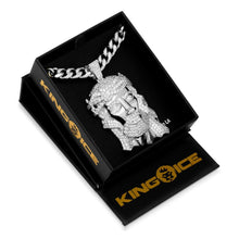 Load image into Gallery viewer, The White Gold XL Jesus Piece